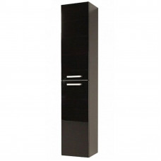 Шкаф-колонна "Мадрид М" чёрный глянец