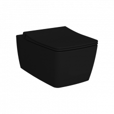 Подвесной безободковый унитаз Metropole Rim-Ex, цвет Матовый Черный