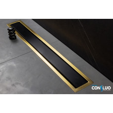 Душевой лоток Pestan Confluo Premium Line 650 Black Glass Gold