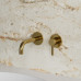 Смеситель Omnires Y для умывальника скрытого монтажа, горизонтальный, картридж 25 мм (брашированное золото)