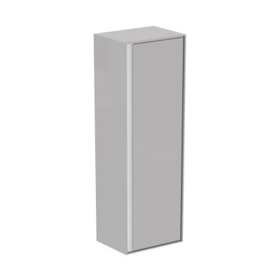 Connect Air шкафчик для подвесного монтажа, 1 дверца, система плавног закрытия, реверсивная версия, светло-серый глянцевый и белый матовый