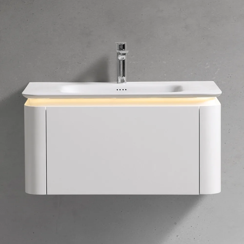 Мебель  U925.800 основной шкаф,DTS Corian раковина-столешница / LED light (800x520x400)