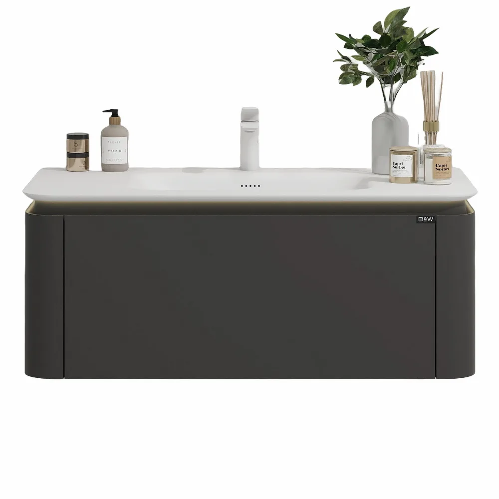 Мебель  U935.1000 основной шкаф P02,Unihopper,Corian раковина-столешница/LED light (1000x520x400)