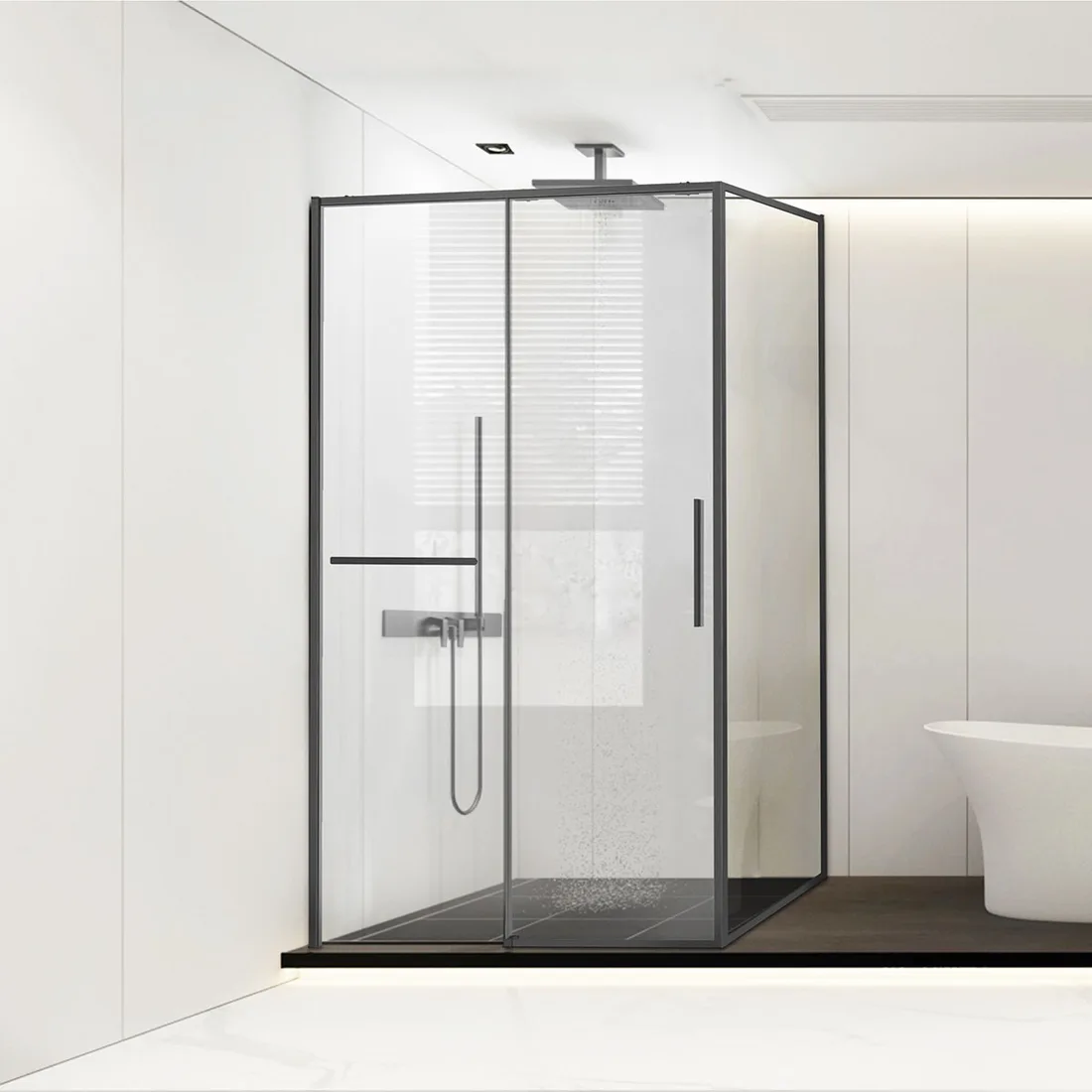 Душевой уголок VINCEA Slim Soft VSR-1SS — душевой уголок VINCEA, прямоугольная